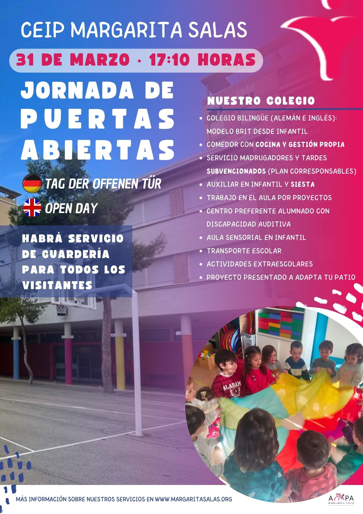 Jornada puertas abiertas colegios Zaragoza 2025
