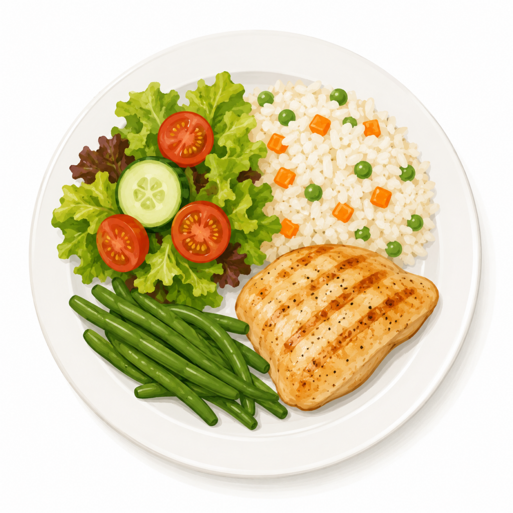 plato comida comedor escolar saludable
